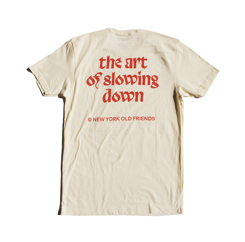 the art of slowing down t-shirt back